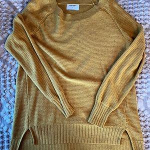 Mustard, yellow sweater